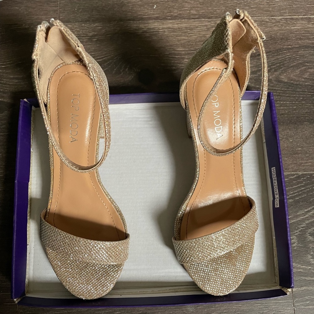 Champagne high heels